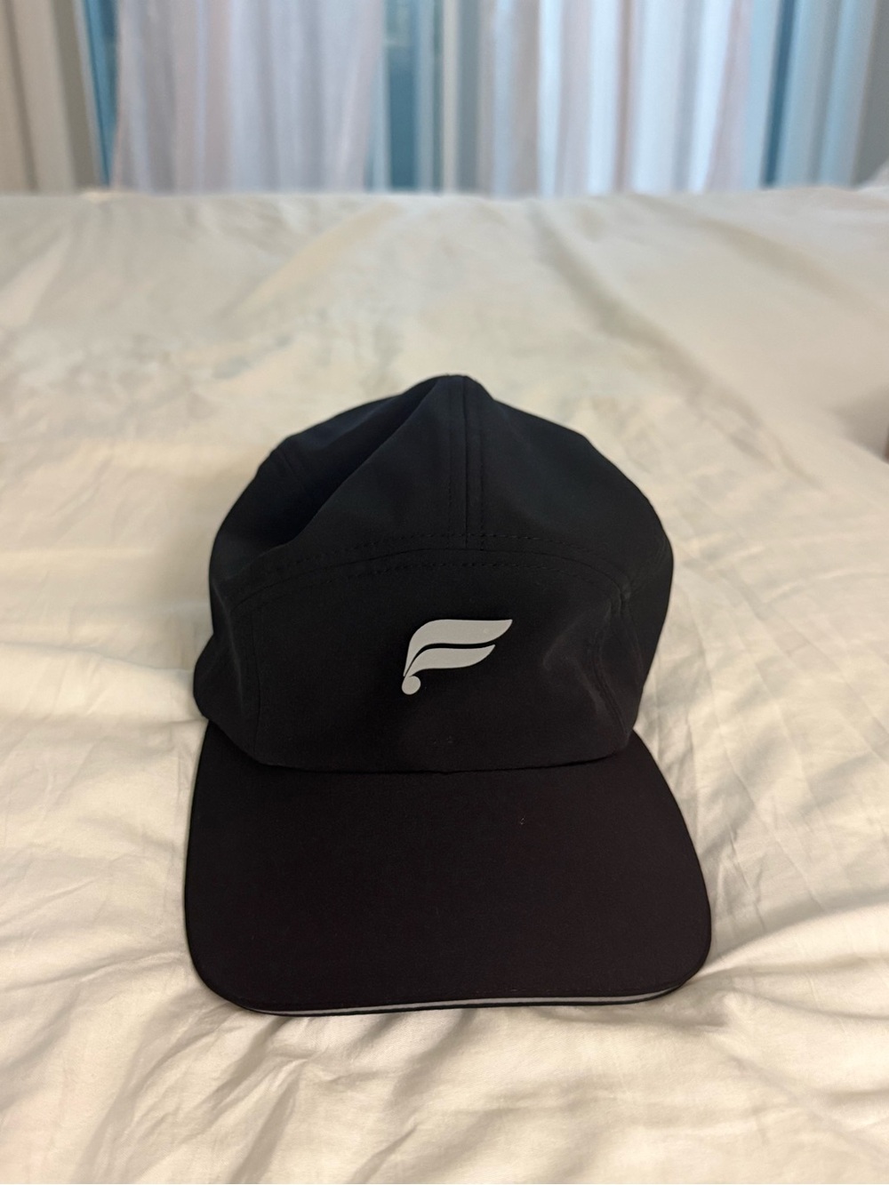 Fabletics Black Performance Baseball Cap with White Logo